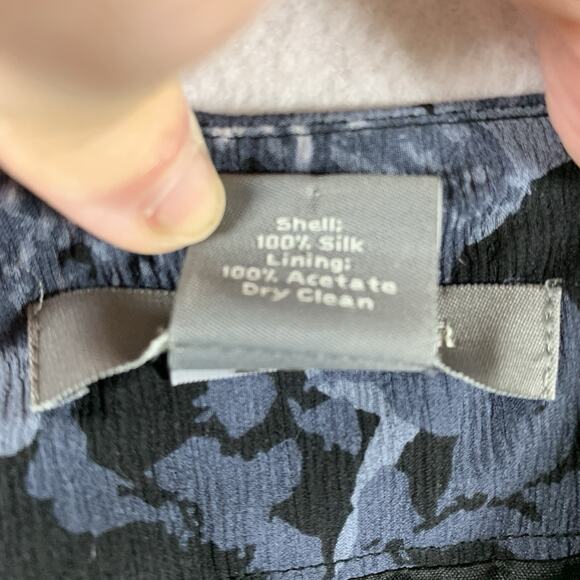 Ann Taylor Womens 100% Silk Floral Midi Skirt Sz 0 Dark Romantic Pleated Office - Picture 11 of 13